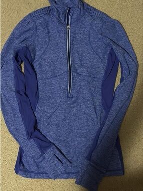 lululemon athletica Heathered Blue Half-Zip Hoodie